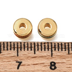 真鍮製エナメルビーズ  ロンデル  カドミウムフリー＆鉛フリー  24KGP本金メッキ  ミックスカラー  6x3mm  穴：1.8mm&nbsp;KK-G605-05G