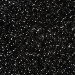 ガラスシードビーズ  トランスペアレント  ラウンド  グレー  8/0  3mm  穴：1mm  約10000ビーズ/ポンド&nbsp;SEED-A004-3mm-12