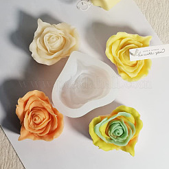 香りのキャンドル型  花のシリコンモールド付きハート  バレンタインデーの  ホワイト  7.5x7x3.5cm&nbsp;PW-WG67835-01