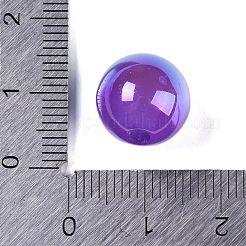 レインボー虹色メッキアクリルビーズ  ラウンド  パープル  11.5mm  穴：2mm&nbsp;FIND-B077-01C