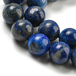 天然石ラピスラズリビーズ連売り  ラウンド  8mm  穴：1mm  約45~47個/連  15インチ（38cm）&nbsp;G-E483-17-8mm