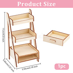 ミニ木製収納ラック家具モデル  ドールハウスの装飾用  トウモロコシの穂の黄色  55.5x56.5x110mm&nbsp;AJEW-WH0419-70