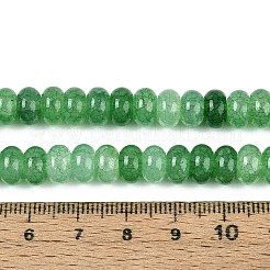 ガラスビーズ連売り  イミテーショングリーンアベンチュリン  ロンデル  染め  ミディアムシーグリーン  8~8.5x4.5~5mm  穴：1~1.2mm  約155~159個/連  30.12~31.30インチ（76.5~79.5cm）&nbsp;GLAA-N059-5x8mm-20