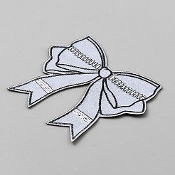 コンピューター化された刺繡布自己粘着パッチ  パッチにこだわる  マスクと衣装のアクセサリー  アップリケ  蝶結び  ラグビー  109x122x1mm&nbsp;PATC-WH0816-009B