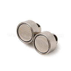 304ステンレススチール製マグネット留め具  コラム  ステンレス鋼色  12x6mm  穴：1.8mm&nbsp;STAS-F350-02P