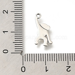 合金のチベット風チャーム  カドミウムフリー＆鉛フリー  サル  アンティークシルバー  15x8x1.5mm  穴：1.2mm  約1000個/500g&nbsp;FIND-G078-04AS