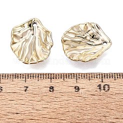 電気メッキCCBプラスチックペンダント  ペタリンチャーム  ゴールドカラー  20x17x5mm  穴：1.5mm&nbsp;PL-N007-11G