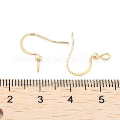 316サージカルステンレススチールピアスフック  耳ワイヤー  水平ループ付き  18KGP本金メッキ  15x3.5mm  穴：2mm  ピン：17.5x0.5mm&nbsp;X-STAS-K274-10G
