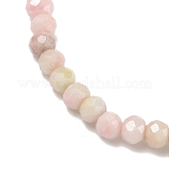 AB カラー ファセット ロンデル ガラス ビーズ ストレッチ ブレスレット (女性用)  ミスティローズ  内径：2-1/8インチ（5.5cm）&nbsp;BJEW-PH01822-03