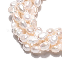 天然養殖淡水パールビーズ連売り  研磨両側  乳白色  7~11.5x5.5~8.5x3~6mm  穴：0.6mm  約22~23個/連  6.69~7.09インチ（17~18cm）&nbsp;PEAR-N028-04