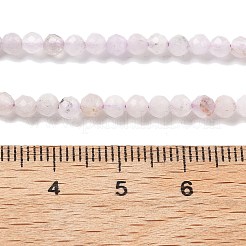 天然ラベンダーアメジストビーズ連売り  多面カット  ラウンド  3.5mm  穴：0.8mm  約115~116個/連  15.43~15.51インチ（39.2~39.4cm）&nbsp;G-RM250104-B3