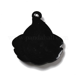 魔女のPVCペンダント  ハロウィン用  ライム  42x38x2.5mm  穴：2.7mm&nbsp;LS-KY-F018-05