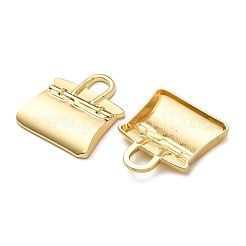 合金ペンダント  バッグ  ラックめっき  ゴールドカラー  35x31.5x4.5mm  穴：6.5x7mm&nbsp;FIND-Z095-13G