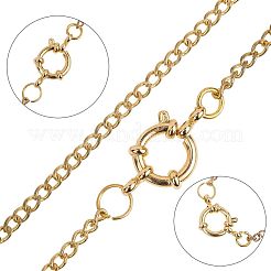 304ステンレススチールスプリングリング留め金  リング  ゴールドカラー  12.5x4mm  穴：2.5mm  8個/箱&nbsp;STAS-UN0002-62B