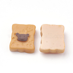樹脂カボション  ビスケット  砂茶色  16x13x6mm&nbsp;LS-X-CRES-S304-73