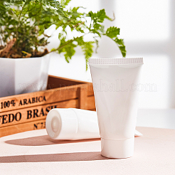 DIY化粧品保管容器キット  プラスチック製の詰め替え可能なスクイーズボトルソフトチューブ＆ファンネルホッパー付き  ネジ式手押し接着剤注入用注射器  ホワイト  45x28.5x80.5mm  容量：30ミリリットル  30個/セット&nbsp;DIY-BC0011-48B