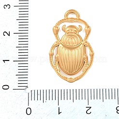 304ステンレスペンダント  カブトムシのチャーム  ゴールドカラー  27.5x15.5x3mm  穴：1.6x2.5mm&nbsp;SA-CBA6E67-14G