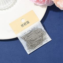 シェグレース真鍮アイピン  カドミウムフリー＆ニッケルフリー＆鉛フリー  プラチナメッキ  30~30.5x0.7mm  穴：1.6mm  約165個/袋&nbsp;XGR0082P-30P