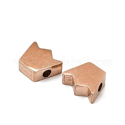 304ステンレススチールビーズ  クラウン  ローズゴールド  6.5x7x3mm  穴：1.6mm&nbsp;SA-CBA9716-04RG-A