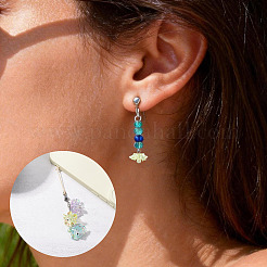 30個5スタイル透明アクリルパーツ  鉄パーツ  花のチャーム  プラチナ  ミックスカラー  17.6mm  穴：3.1mm  6個/スタイル&nbsp;PALLOY-SW00143