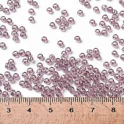 TOHOラウンドシードビーズ  日本製シードビーズ  （166)つの透明なabライトアメジスト  8/0  3mm  穴：1mm  約222PCS /ボトル  10 G /ボトル&nbsp;SEED-JPTR08-0166