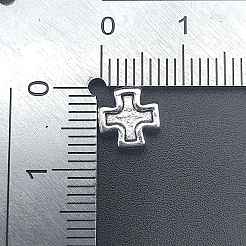 合金ビーズ  クロス  アンティークシルバー  8x8mm  穴：1.6mm&nbsp;PW-WG49831-01