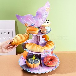 人魚のしっぽのケーキディスプレイスタンド  パープル  44.5x24.5cm&nbsp;ST-CJ0029-01