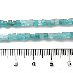 天然石アマゾナイトビーズ連売り  キューブ  2~2.5x2.5~3.5x2.5~3mm  穴：0.4mm  約157~165個/連  14.96~15.75''（38~40センチメートル）&nbsp;G-B064-A05