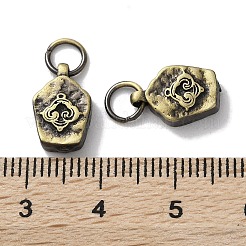 チベットスタイルの真鍮ペンダント  カドミウムフリー＆鉛フリー  雲  アンティークブロンズ  12x8x3mm  穴：4mm&nbsp;KK-M284-43AB