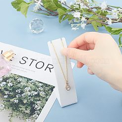 アクリルネックレスディスプレイ  ホワイト  4.5x3x11~12cm&nbsp;NDIS-FG0001-01