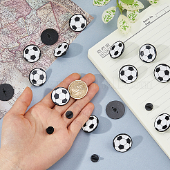 スポーツシリーズエナメルピン15個  バックパック服用塗装合金バッジ  サッカー  25.5mm&nbsp;JEWB-FH0003-02B