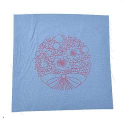刺繡キット  DIYクロスステッチキット  刺繡フープ付き  花柄の針と布  色付きの糸  命令  花柄  21.4x21x0.03cm  1色/ライン  10色&nbsp;DIY-M026-01A