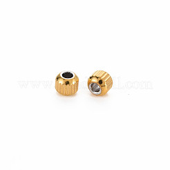 201ステンレスビーズ  コラム  カドミウムフリー＆ニッケルフリー＆鉛フリー  ロンデル  ゴールドカラー  4x3.5mm  穴：1.6mm&nbsp;STAS-N088-38A-01G