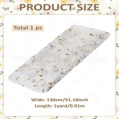 ポリエステルレース生地 1ヤード  服装アクセサリー  花柄  ホワイト  1300x0.5mm&nbsp;DIY-LP0002-12