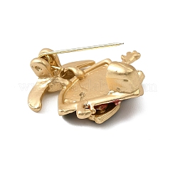 金合金エナメルブローチ  女性と男性のための絶妙なラペルピン  フルーツ  スイカ  22x23mm&nbsp;LS-JEWB-K018-32K-G