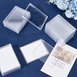 蓋付きプラスチック梱包箱15個  長方形  透明  7x9.4x1.1cm&nbsp;CON-GO0001-12