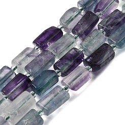 天然石蛍石ビーズ連売り  コラム  多面カット  シードビーズで  10.5~12.5x7~7.5mm  穴：1mm  約14~15個/連  7.48''~7.89''（19~20.05センチメートル）&nbsp;GG-CBA8682-A01