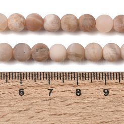 天然石サンストーンビーズ連売り  艶消し  ラウンド  6mm  穴：0.8mm  約62個/連  15.55''（39.5センチメートル）&nbsp;G-J372-05-6mm-A