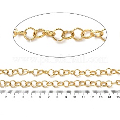 304ステンレススチールテクスチャフィガロチェーン  溶接されていない  イオンプレーティング（ip）  ゴールドカラー  8.5x2mm&nbsp;CHS-S010-03G