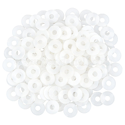 ナイロンガスケット200個  リング  ホワイト  18.5x1.5mm  穴：6mm&nbsp;FIND-GF0009-37C