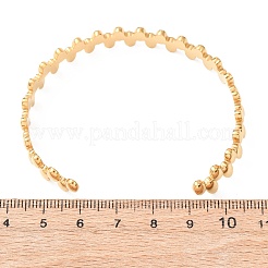 女性用 304 ステンレススチール オープンカフバングル  ゴールドカラー  オーバル  3/8インチ（0.85cm）  内径：2-1/4x2インチ（5.85x5.05cm）&nbsp;BJEW-K293-01B-G