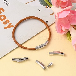 変色しにくい304ステンレススチール製バヨネット留め具  チューブ  ステンレス鋼色  28x6x6.5mm  穴：4mm&nbsp;STAS-G157-02P-6mm
