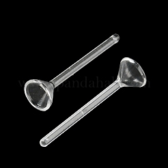 樹脂スタッドピアスパーツ  ラインストーンのセッティング  透明  13.5x3.5mm  ピン：0.8mm  3mmのラインストーンに適する&nbsp;X1-FIND-H046-06