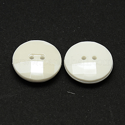 台湾アクリルボタン  パール光沢  多面カット  2穴  フラットラウンド  ホワイトスモーク  11.5x4mm  穴：1mm&nbsp;BUTT-F022-11.5mm-C10