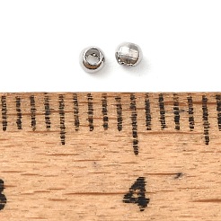 真鍮ビーズ  カドミウムフリー＆ニッケルフリー＆鉛フリー  ラウンド  プラチナ  2x1.5mm  穴：1.2mm&nbsp;KK-Z062-01P-01