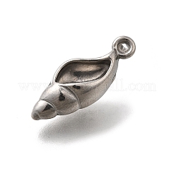 304ステンレスペンダント  コンクチャーム  変色防止  ステンレス鋼色  22.5x9x7.5mm  穴：1.8mm&nbsp;STAS-C119-02P