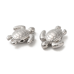 変色しない304ステンレススチールビーズ  カメ  ステンレス鋼色  18x15.5x5mm  穴：1.5mm&nbsp;STAS-I203-28P