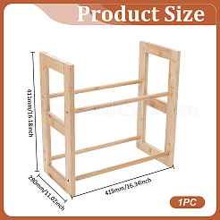 木製リボンオーガナイザーラック収納ホルダー  小麦  280x415x411mm&nbsp;DIY-WH0504-725
