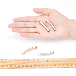 2個 2スタイル 304ステンレススチールチューブビーズ  ミックスカラー  1個/スタイル&nbsp;STAS-UN0020-72