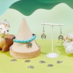 合金のチベット風チャーム  蹄鉄  カドミウムフリー＆鉛フリー  アンティークシルバー  17.5x14.5x2mm  穴：2mm  100個/箱&nbsp;TIBE-SC0004-54